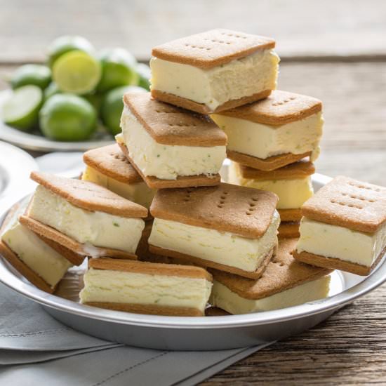Key Lime Pie Ice Cream Sandwiches