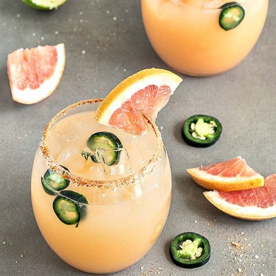 Spicy Grapefruit Jalapeño Margarita