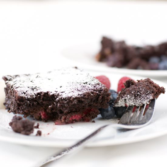 Raspberry & Walnut Brownies