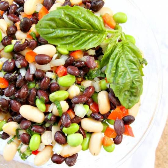Lemon Basil Three Bean Salad