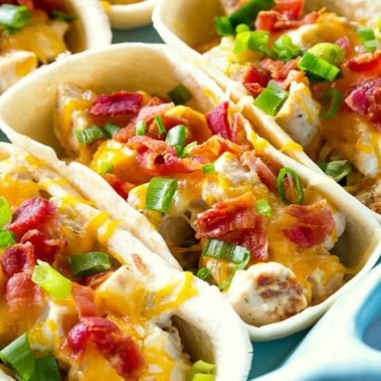 Chicken Ranch Bacon Taco Boats