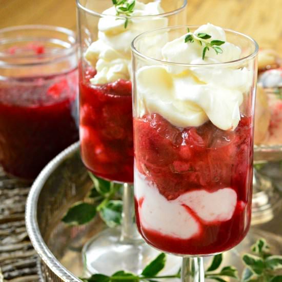 Rhubarb Berry Red Wine Parfaits