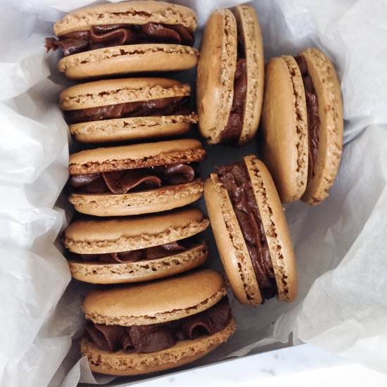 Classic Chocolate Ganache Macarons