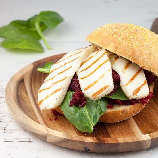 Grilled Halloumi and Red Beets