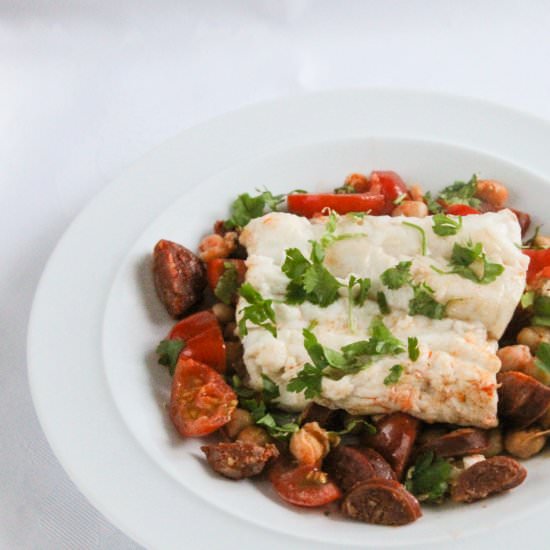 Hake and Chorizo
