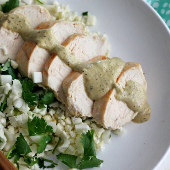 Chicken with Poblano Cream Sauce