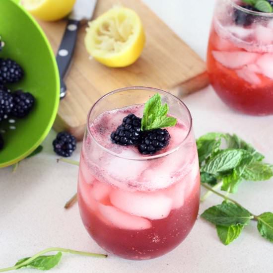 Honey Blackberry Mint Mocktails