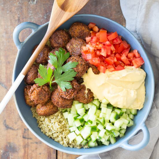 Vegan Quinoa Falafel Bowl