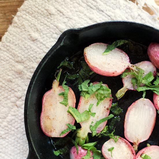 Cast Iron Skillet Radishes