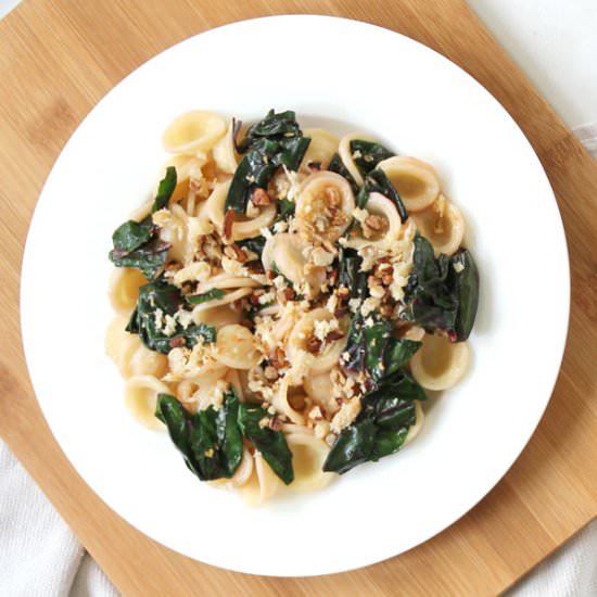 Lemony Orecchiette with Chard