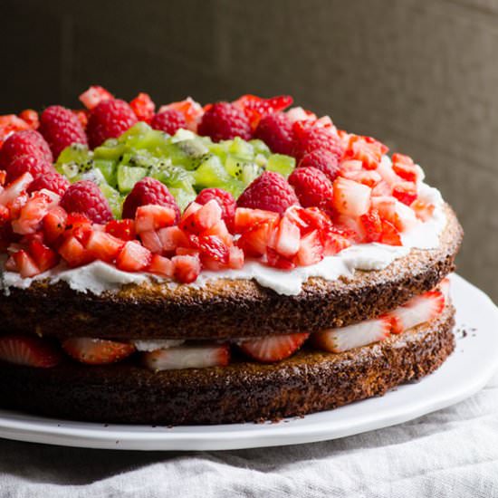 Strawberry Honey Almond Cake Recipe