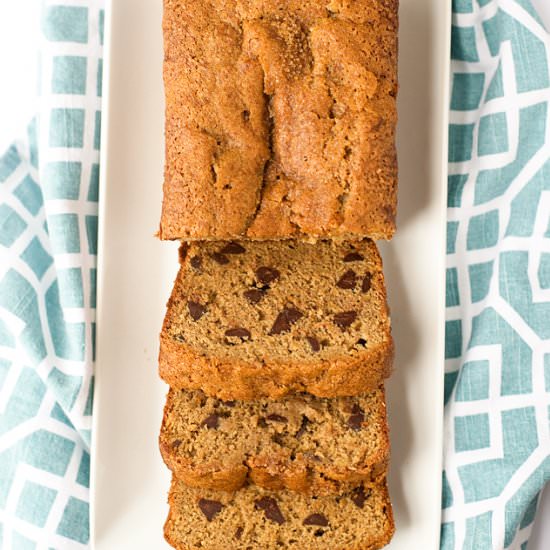 Tahini Chocolate Chip Banana Bread