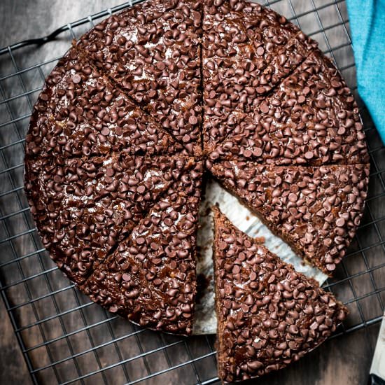 Eggless Banana Chocolate Cake