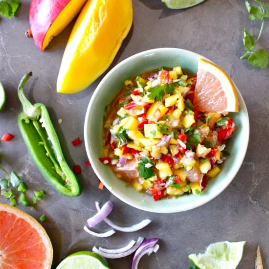 Fresh Mango & Pink Grapefruit Salsa