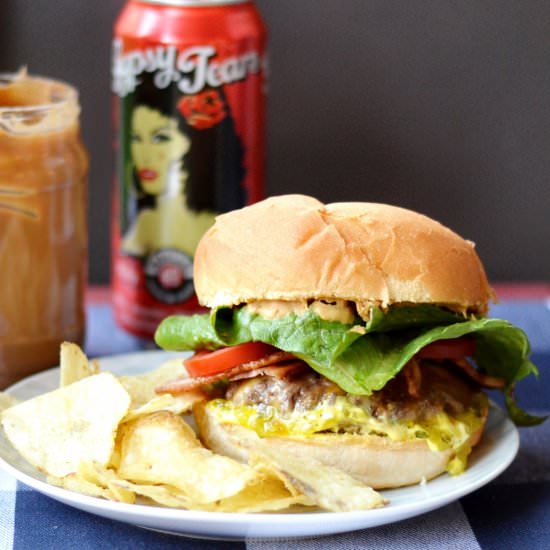 Peanut Butter Cheddar Bacon Burger