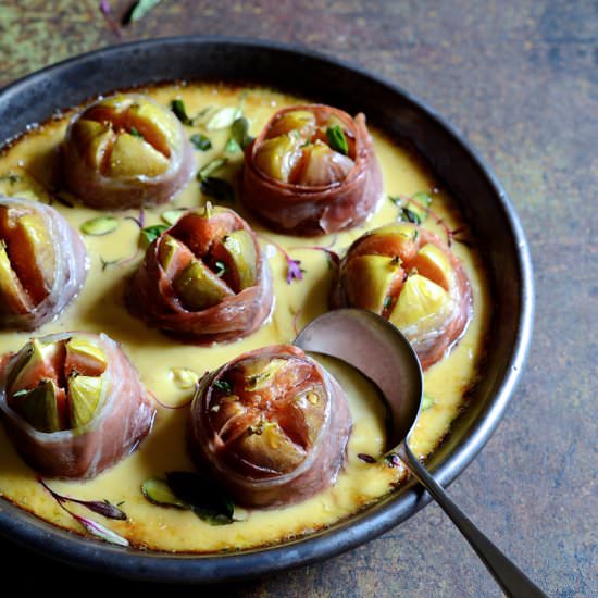 Roasted figs with gorgonzola