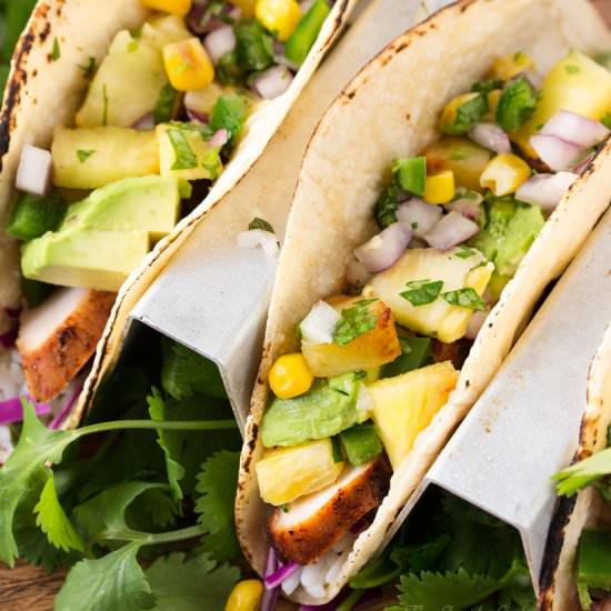 Tequila Lime Chicken Tacos