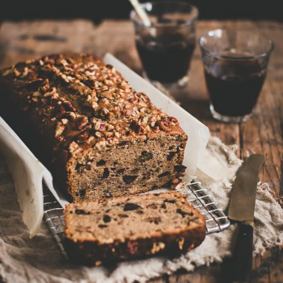 Chocolate Pecan Espresso Cake