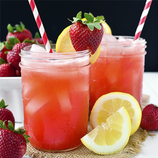 Strawberry Coconut-Water Lemonade