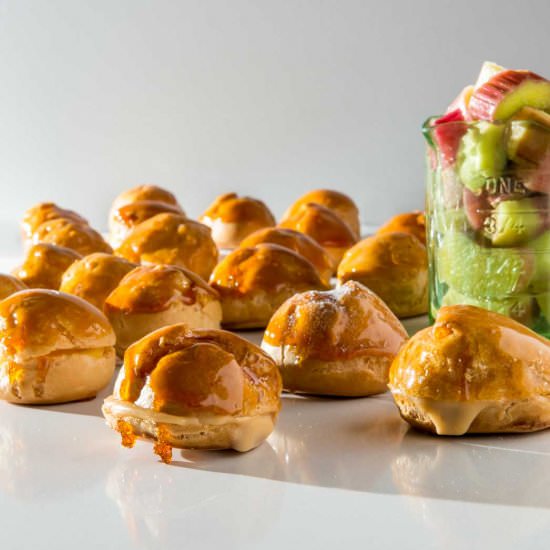 Pâte-à-Choux & Rhubarb Ginger Cream