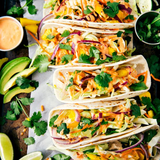 Asian Chicken Tacos