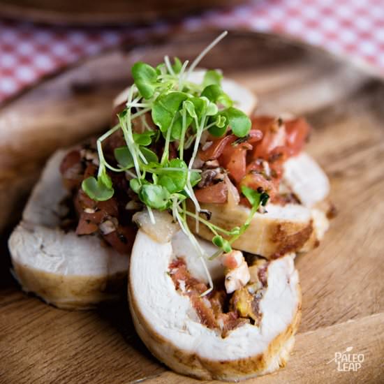 Mushroom-Bruschetta Stuffed Chicken
