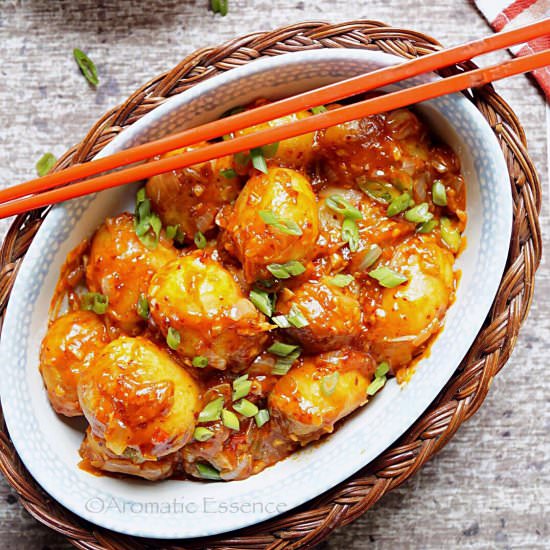Schezwan/Sichuan baby potatoes
