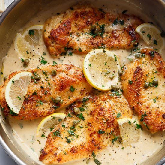 Lemon Parmesan Chicken Piccata