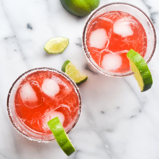 Strawberry Rhubarb Margaritas