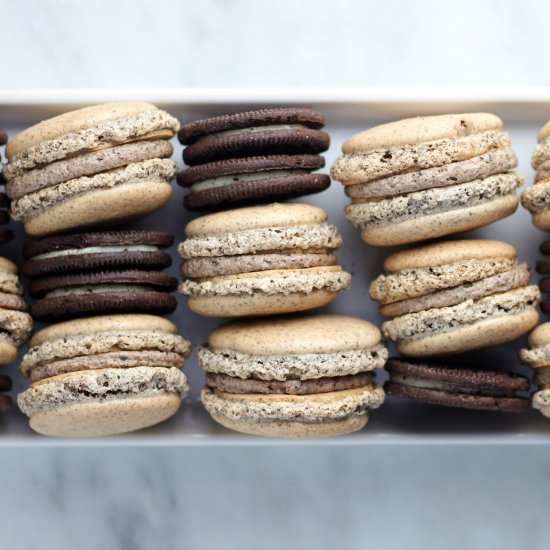 Cookies and Cream Macarons