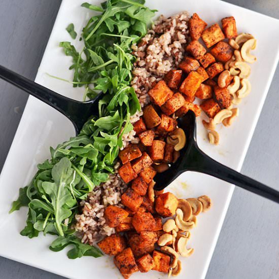 Sweet Potato, Rice & Arugula Salad