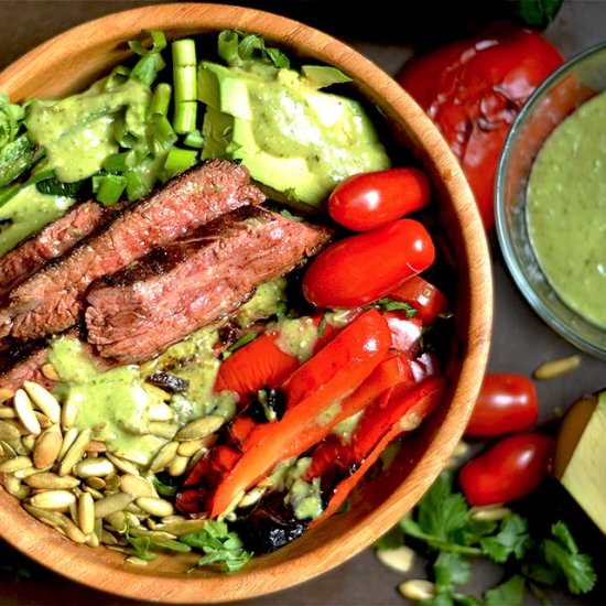 Grilled Fajita Steak Salad