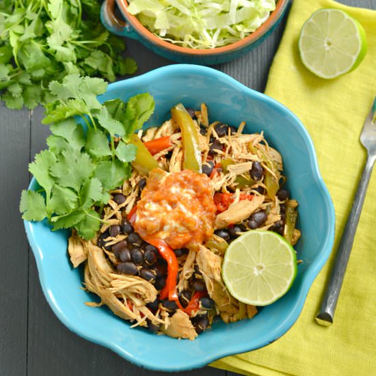 Crockpot Chicken Taco Bowls