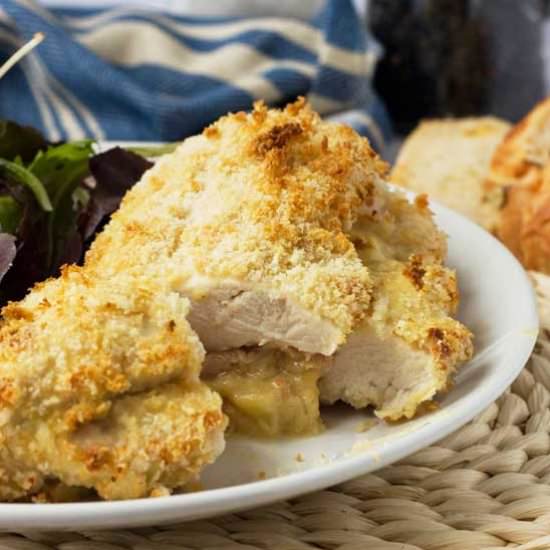 Cheese and Ham Stuffed Chicken