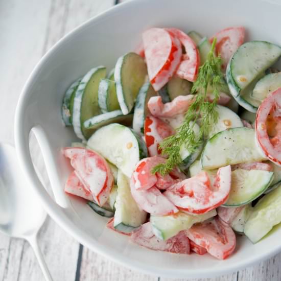 Ranch Tomato Cucumber Salad