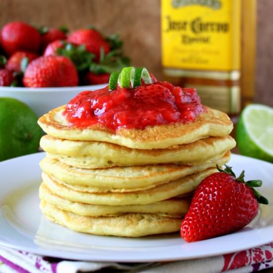 Strawberry Lime Margarita Pancakes