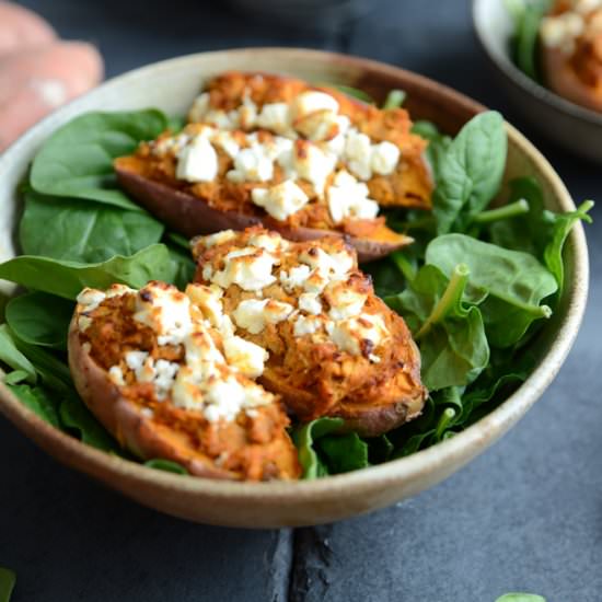 Sweet Potatoes with Curried Tuna