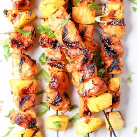 Sweet & Spicy Pineapple Pork Skewer