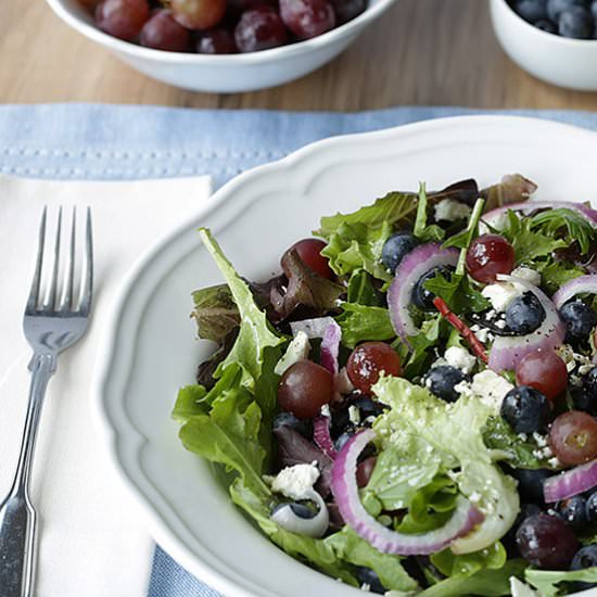 Blueberry Feta Salad with Grapes