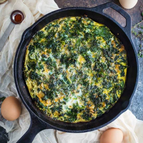 Kale & Garlic Frittata