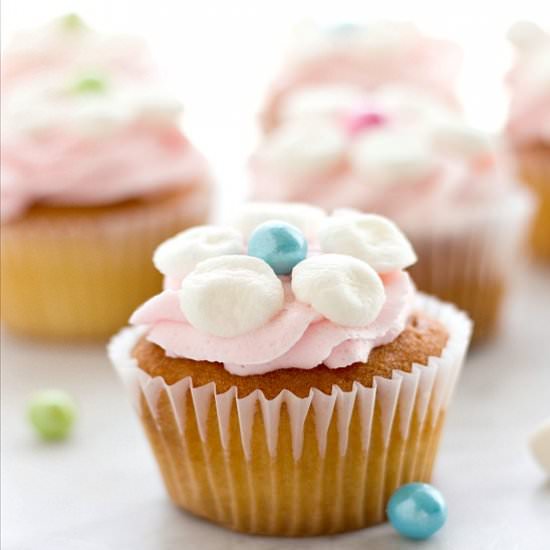 Marshmallow Flower Cupake