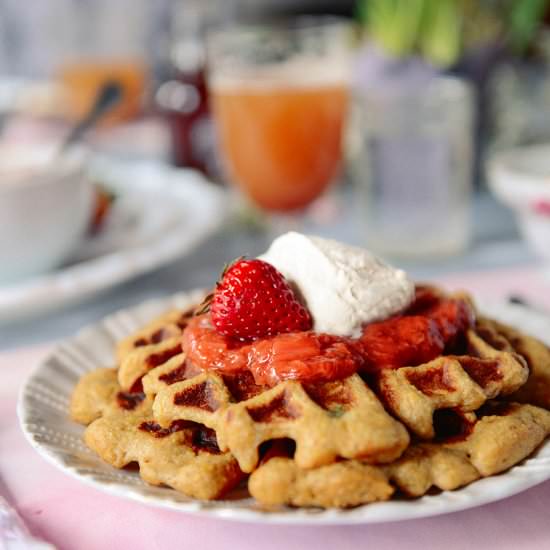 Whole Grain Cornmeal Waffles