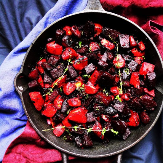 Beetroot Sweet Potato Hash