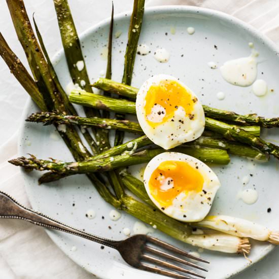 Roasted Asparagus and Scallions
