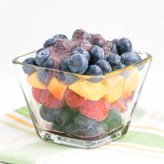 Blueberry Fruit Salad and Dressing