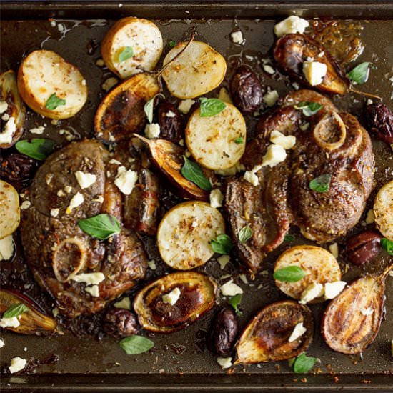 Greek lamb tray bake