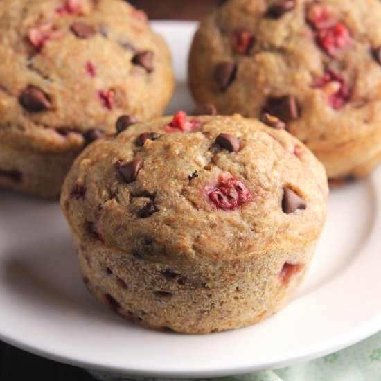 Chocolate Strawberry Banana Muffins