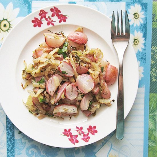 Roasted Radish and Fennel