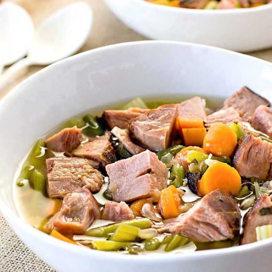 Crock Pot Ham and Vegetable Soup