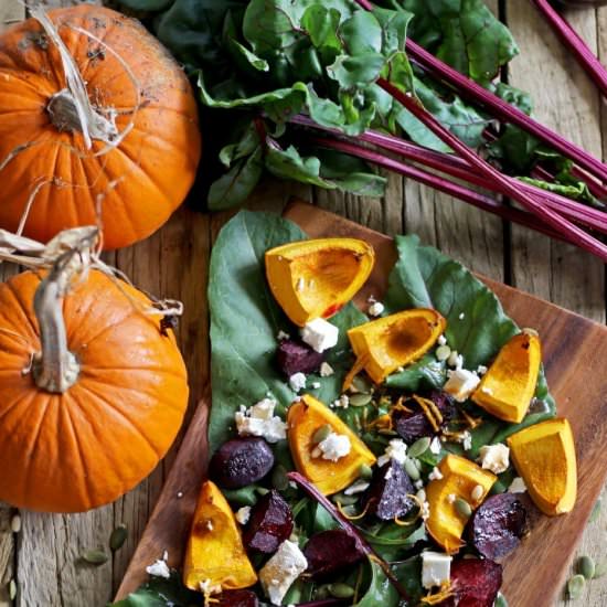 Autumn Harvest Roast Veggie Salad